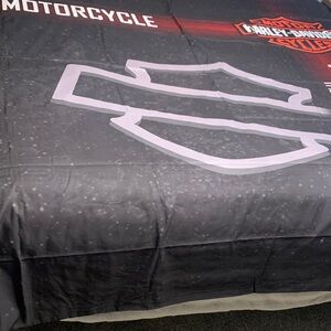 Harley-Davidson Black and Red Duvet Cover